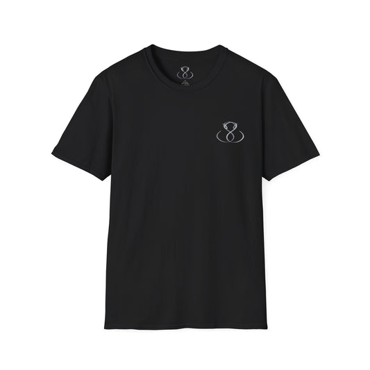 Child holding plant T-Shirt | minimalist line art, 'Grow the little things' back design